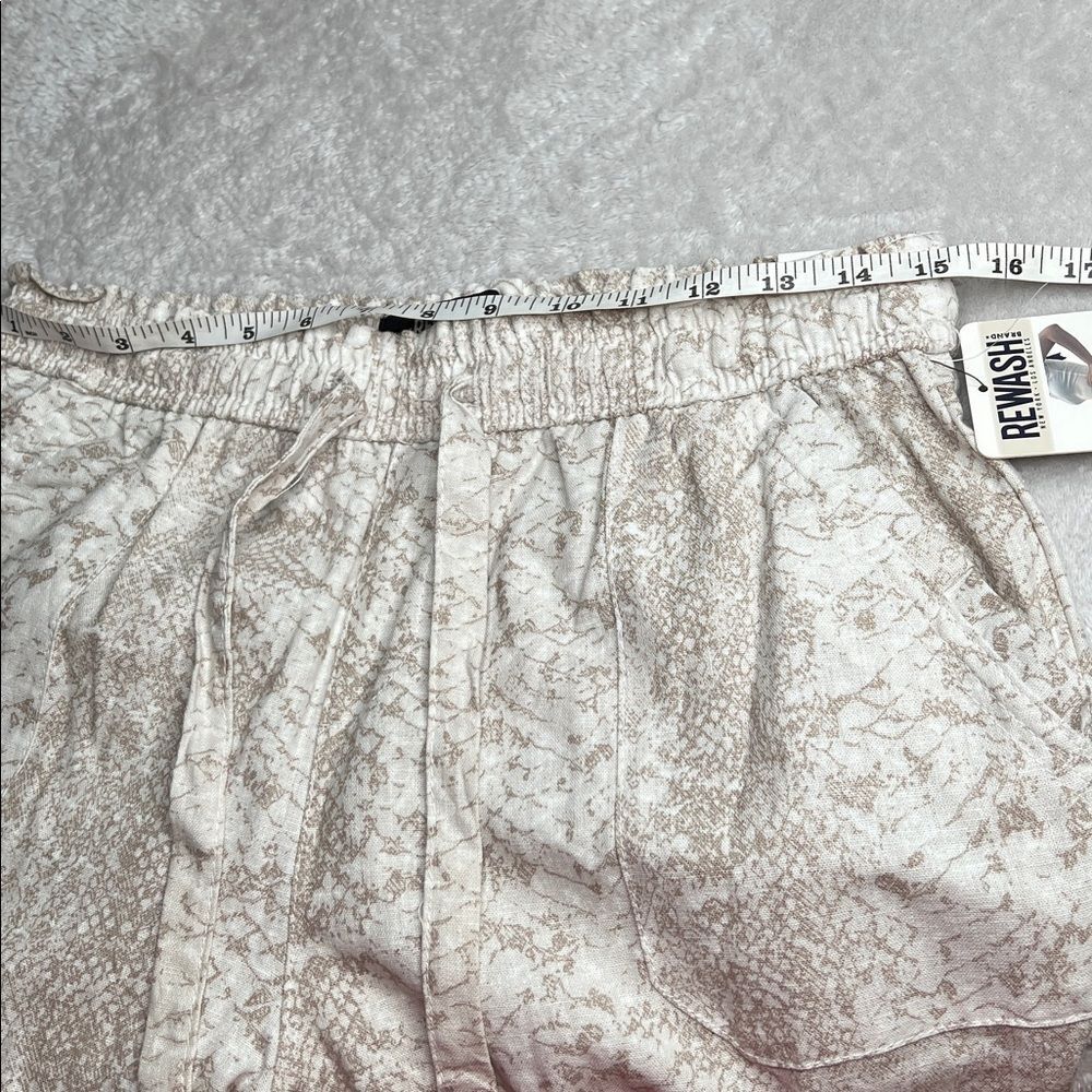 NWT REWASH L Snakeprint Linen Blend Drawstring Pa… - image 5